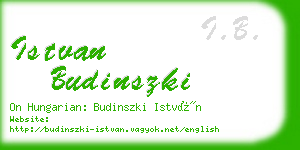istvan budinszki business card